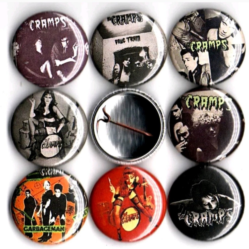 The Cramps buttons badge pins set of 8